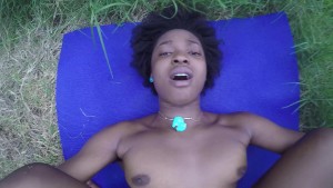 Preview for Squirting Outdoors POV Sex with Carla Cain, hairy bush black