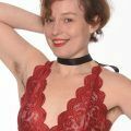 Ana Molly - Hairy pussy in thigh-high stockings